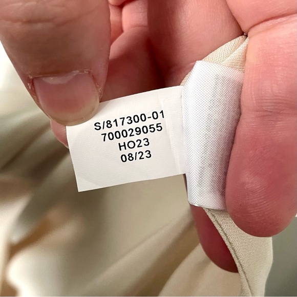 Banana Republic Claudine Satin Mini Dress Ivory Size Large NWT - Picture 8 of 8